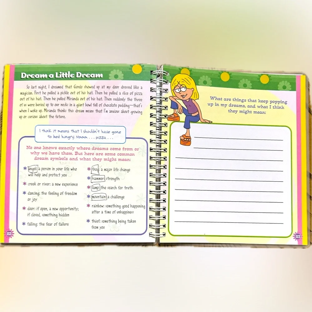 VTG 2004 DISNEY LIZZIE MCGUIRE LIFE ACCORDING TO LIZZIE JOURNAL NOTEBOOK STRIPED